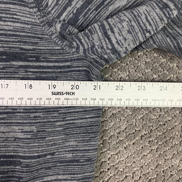 Buttercloth Full Zip Sweater Jacket Men's Large Gray Heather Zip Up Mock Neck - Picture 10 of 14